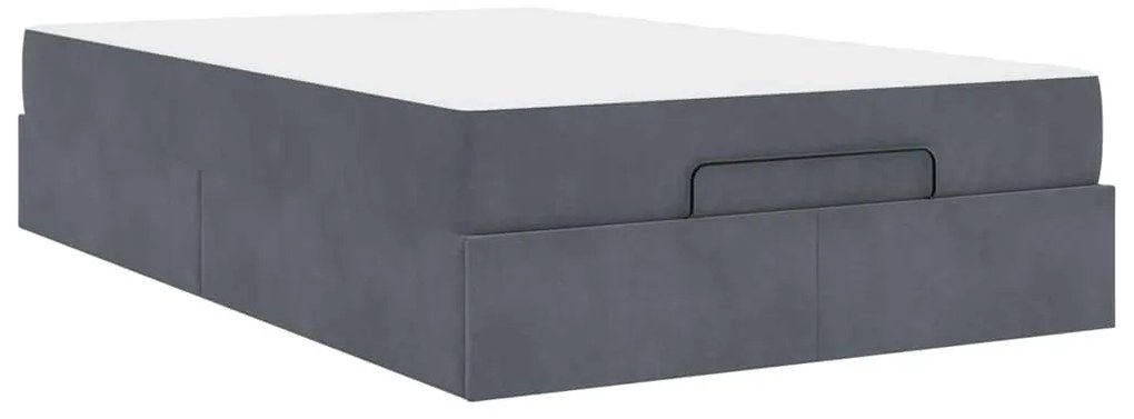 vidaXL Σκελετός Κρεβατιού Σκούρο γκρι 140 x 190 cm Βελούδο