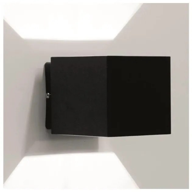 Απλίκα Φωτιστικό Τοίχου 200 Κύβος LIGHTUP-200-BLACK-Μαύρο 200-BLACK