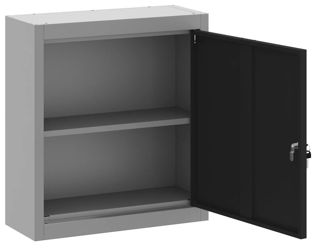 vidaXL Ντουλάπα Εργαλείων Τοίχου Μαύρη 50x20x55 εκ Ατσάλι