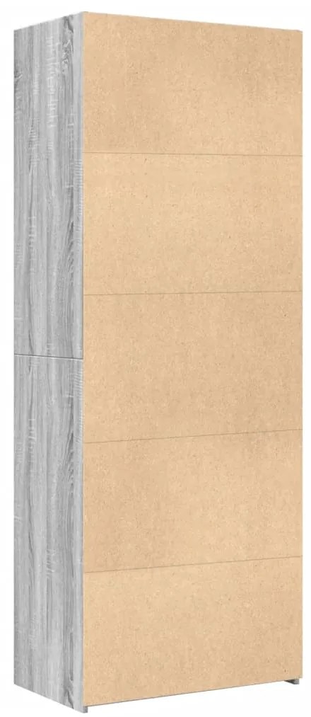 vidaXL Ντουλάπι Γκρι Sonoma 70x42,5x185 εκ. από Επεξεργασμένο Ξύλο