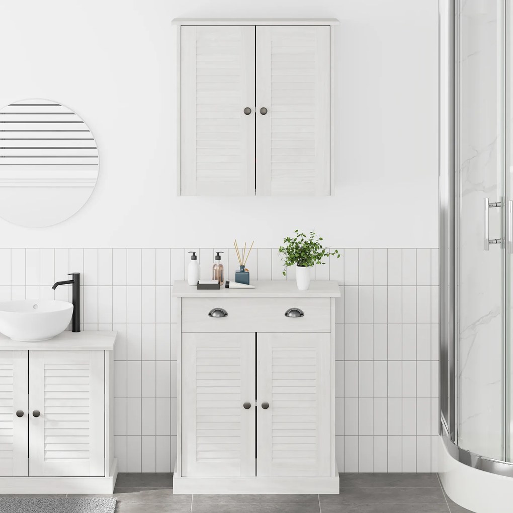 vidaXL Σετ Επίπλων Μπάνιου με συρτάρι 2 pcs Καφέ 67.5 x 34 x 80 εκ