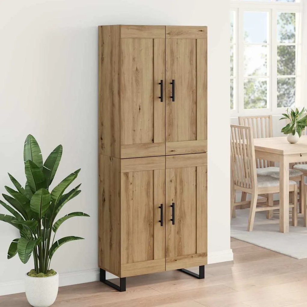 vidaXL Highboard Artisan Oak 69,5 x 34 x 180 εκ. Επεξεργασμένο ξύλο