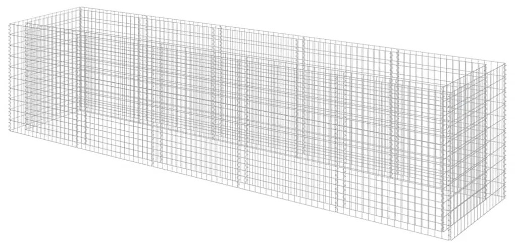 vidaXL Συρματοκιβώτιο-Γλάστρα Υπερυψωμένη 450x90x100 εκ. Γαλβ. Χάλυβας