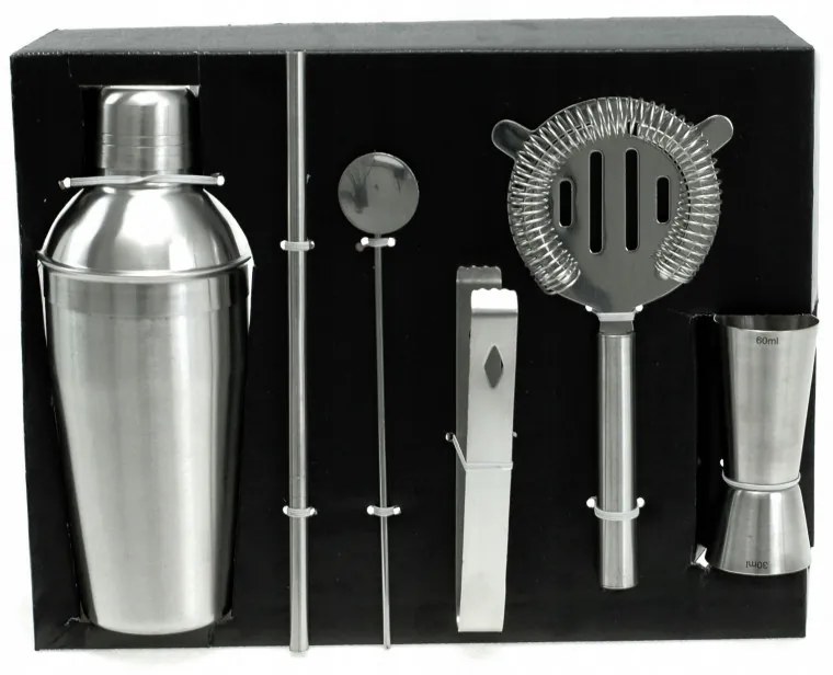 Σετ για Κοκτέιλ 6 τεμαχίων με Shaker Kinghoff KH 1392, Ανοξείδωτο Ατσάλι