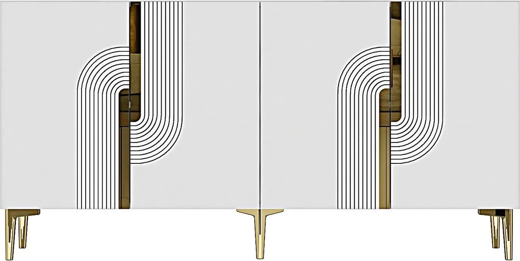 Κονσόλα Λευκό / Χρυσό GACE 150x32x75