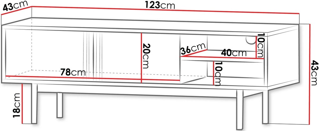 Έπιπλο τηλεόρασης Alsy Reg II-Mpez Anoixto
