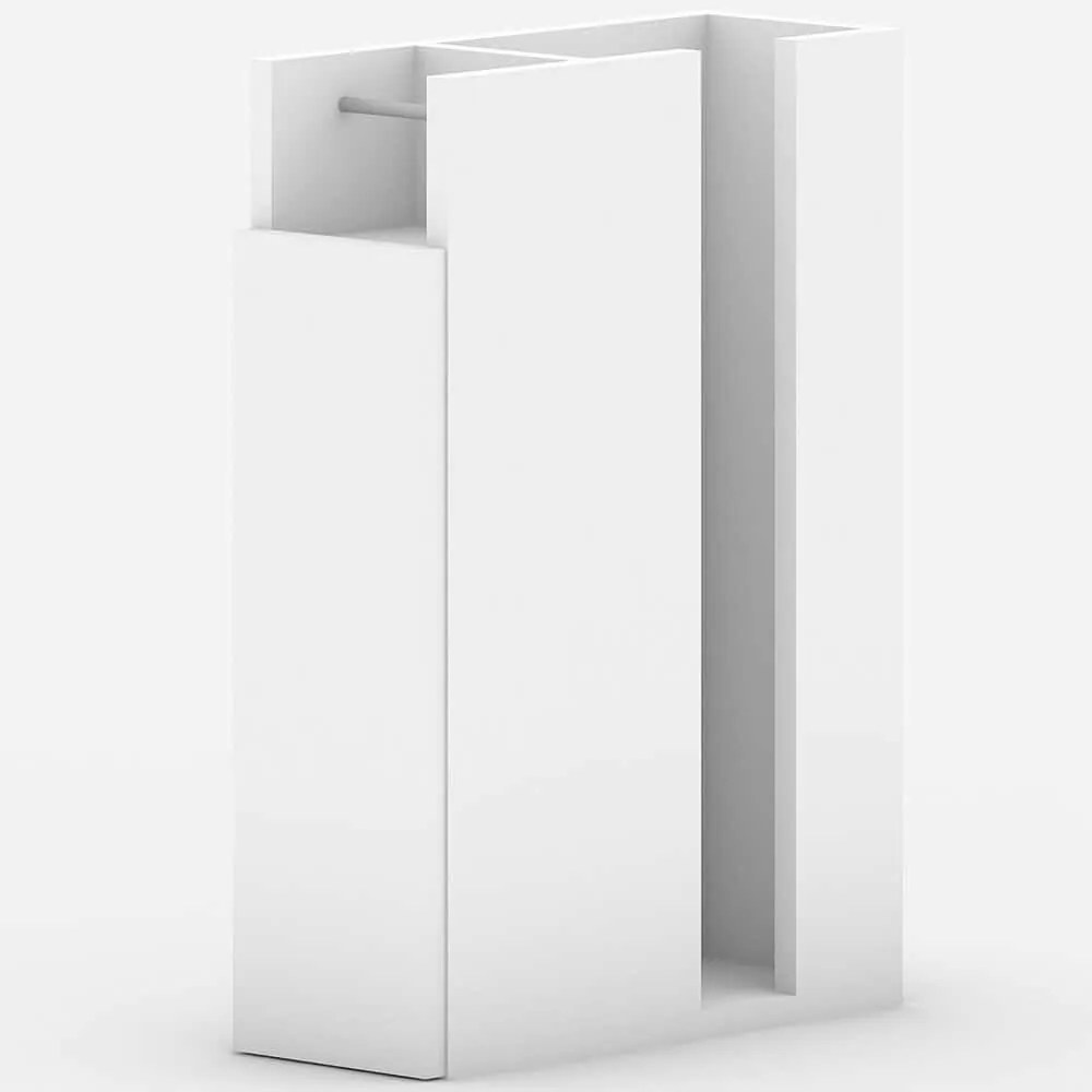 Βάση Χαρτιού 793ELG3907 42x17x66cm White Hanah Home Μοριοσανίδα, Μελαμίνη