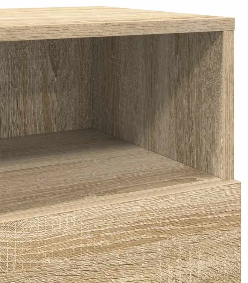 Κομοδίνα 2 τεμάχια με 2 συρτάρια Sonoma Δρυς 36x36x68 εκ. - Καφέ