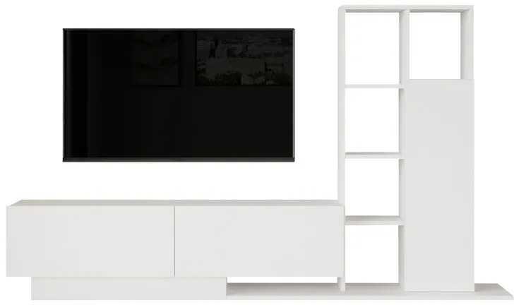 Σύνθετο σαλονιού Damon pakoworld σε λευκή απόχρωση 140x29.5x39.5εκ (1 τεμάχια)