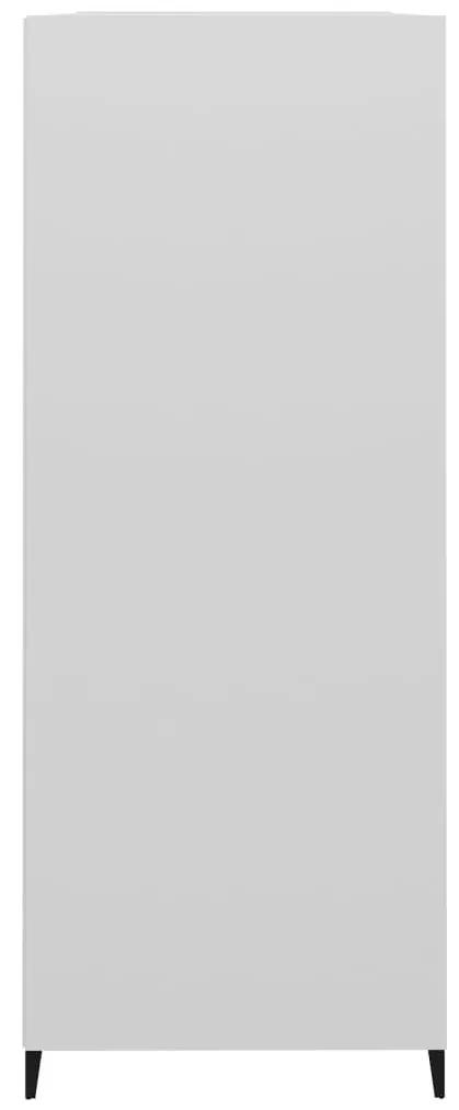 Ντουλάπι Γυαλιστερό Λευκό 69,5x32,5x90 εκ. Επεξεργασμένο Ξύλο - Λευκό