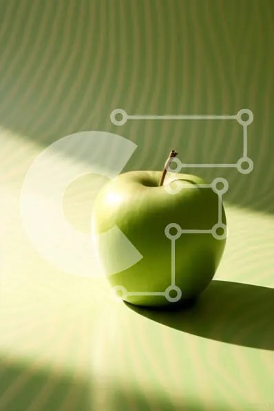 Σετ των 2 Intra Συλλεκτικό Ξύλινο Παζλ Plywood  4mm - Τραπεζομάντηλο φρέσκο ​​πράσινο μήλο σε Zebra Print Σε Ξύλινο Κουτί - Διαστάσεις: 10x10 cm – 25 κομμάτια