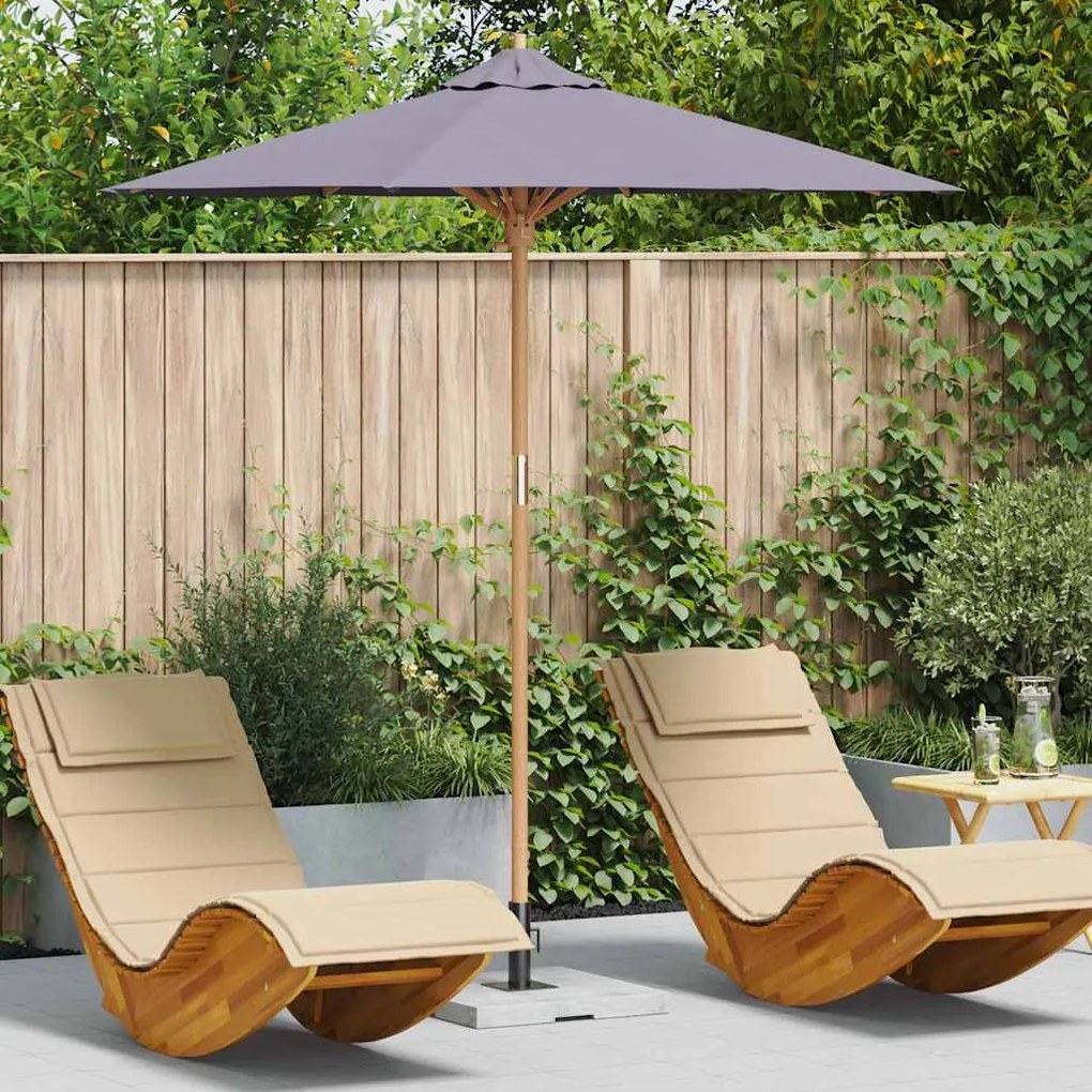 vidaXL Ομπρέλα Κήπου Σκούρο γκρι 217 x 217 x 230 εκ. Μπαμπού