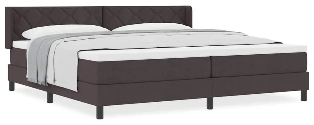 vidaXL Κρεβάτι box spring με στρώμα με στρώμα Σκούρο Καφέ 200 x 200 cm