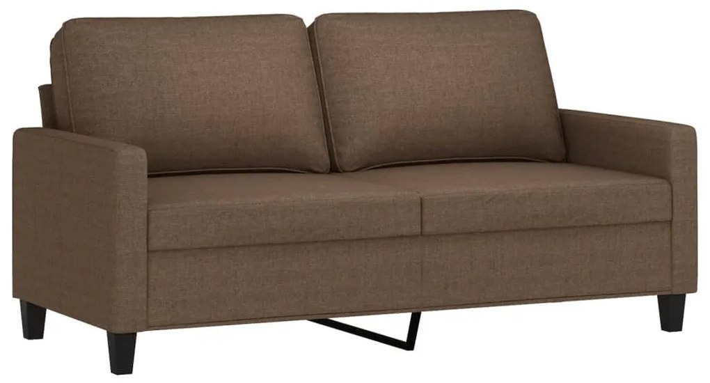 vidaXL Πολυθρόνες Σετ 3 Τεμαχίων Καφέ από Ύφασμα με Μαξιλάρια