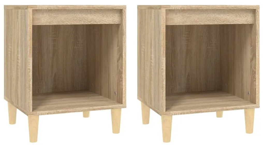 vidaXL Κομοδίνα 2 τεμ. Sonoma Δρυς 40 x 35 x 50 εκ.
