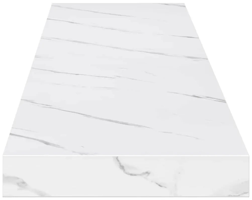 vidaXL Ράφι Τοίχου Λευκό Μάρμαρο 120 x 23,5 x 4 εκ Επεξεργασμένο ξύλο