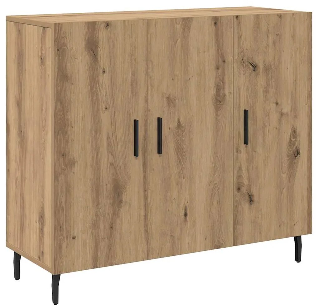 vidaXL Πλαϊνό γραφείο Artisan Oak 90 x 34 x 80 εκ. Επεξεργασμένο ξύλο