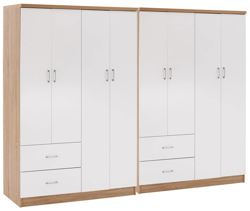 ΝΤΟΥΛΑΠΑ 8ΦΥΛΛΗ BRIANA HM21237.02 ΜΕΛΑΜΙΝΗ SONAMA &amp; ΛΕΥΚΟ 241x42,5Χ180,5Υεκ.