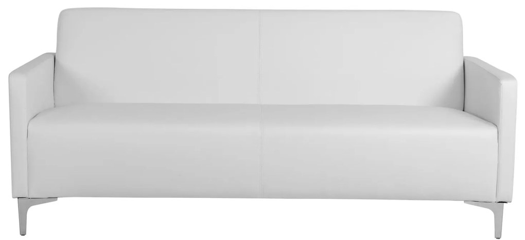 Καναπές Τριθέσιος NELLIE με PU Λευκό 163x71x71Υ εκ. 163x71x71 εκ.