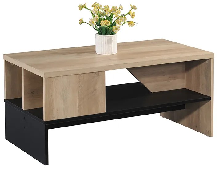 Τραπέζι σαλονιού Naya pakoworld sonoma-ανθρακί 93x46x43εκ