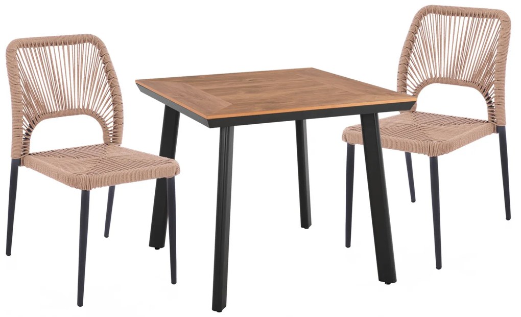 Intrahome ΣΕΤ ΤΡΑΠΕΖΑΡΙΑΣ 3ΤΜΧ ΤΡΑΠΕΖΙ ΑΝΘΡΑΚΙ 80x80 ΚΑΙ ΚΑΡΕΚΛΑ ΜΕ ΣΧΟΙΝΙ .02 intraho-0008085