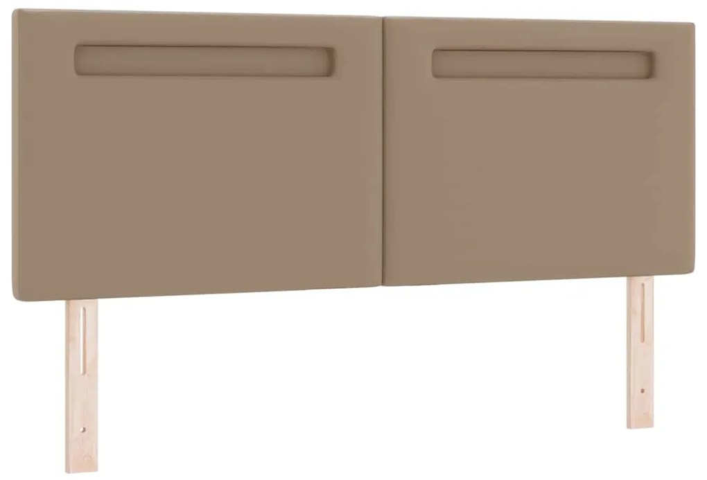 vidaXL Κρεβάτι με ελατήρια Καπουτσίνο 160 x 200 cm Τεχνητό δέρμα