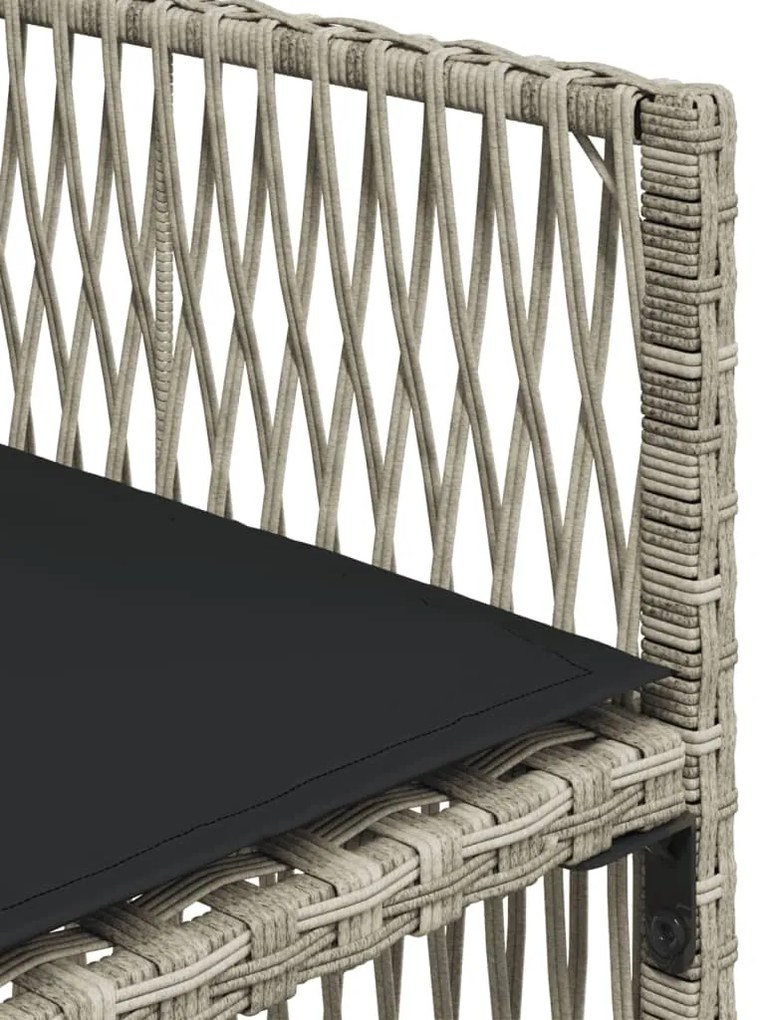 vidaXL Σετ Τραπεζαρίας Κήπου 17 τεμ. Αν. Γκρι Συνθ. Ρατάν με Μαξιλάρια