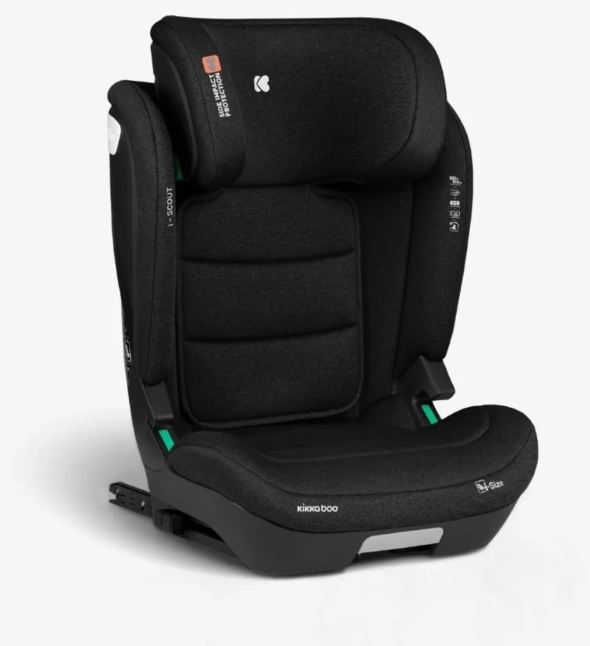KIKKA BOO ΚΑΘΙΣΜΑ ΑΥΤΟΚΙΝΗΤΟΥ i-SCOUT i-SIZE 100-150cm BLACK 41002150021
