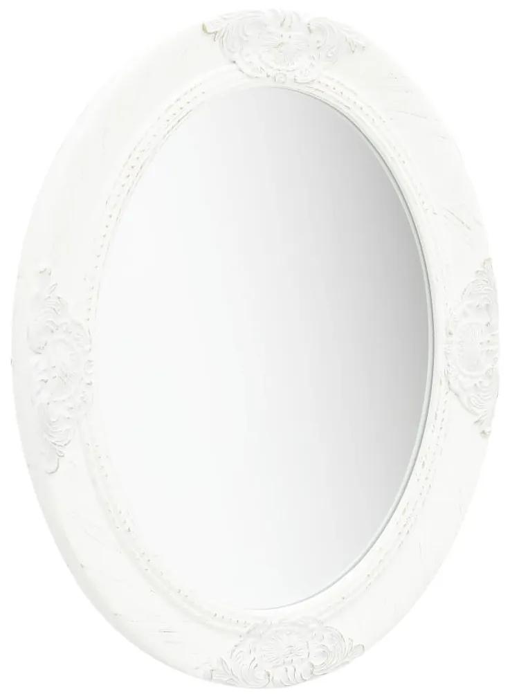 Καθρέφτης Τοίχου με Μπαρόκ Στιλ Λευκός 50 x 60 εκ. - Λευκό