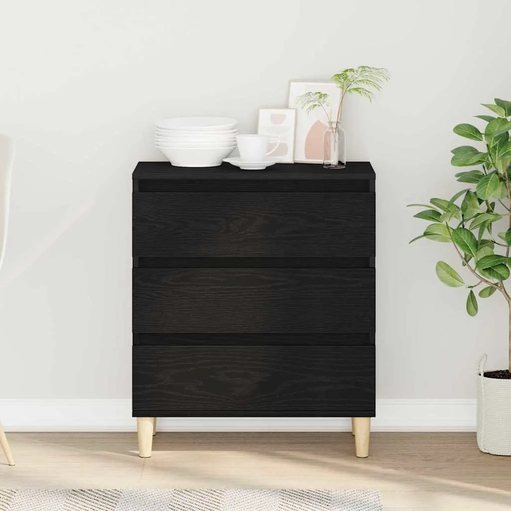 vidaXL Μπουφές Μαύρη Οξυά 60 x 35 x 70 cm Επεξεργασμένο ξύλο