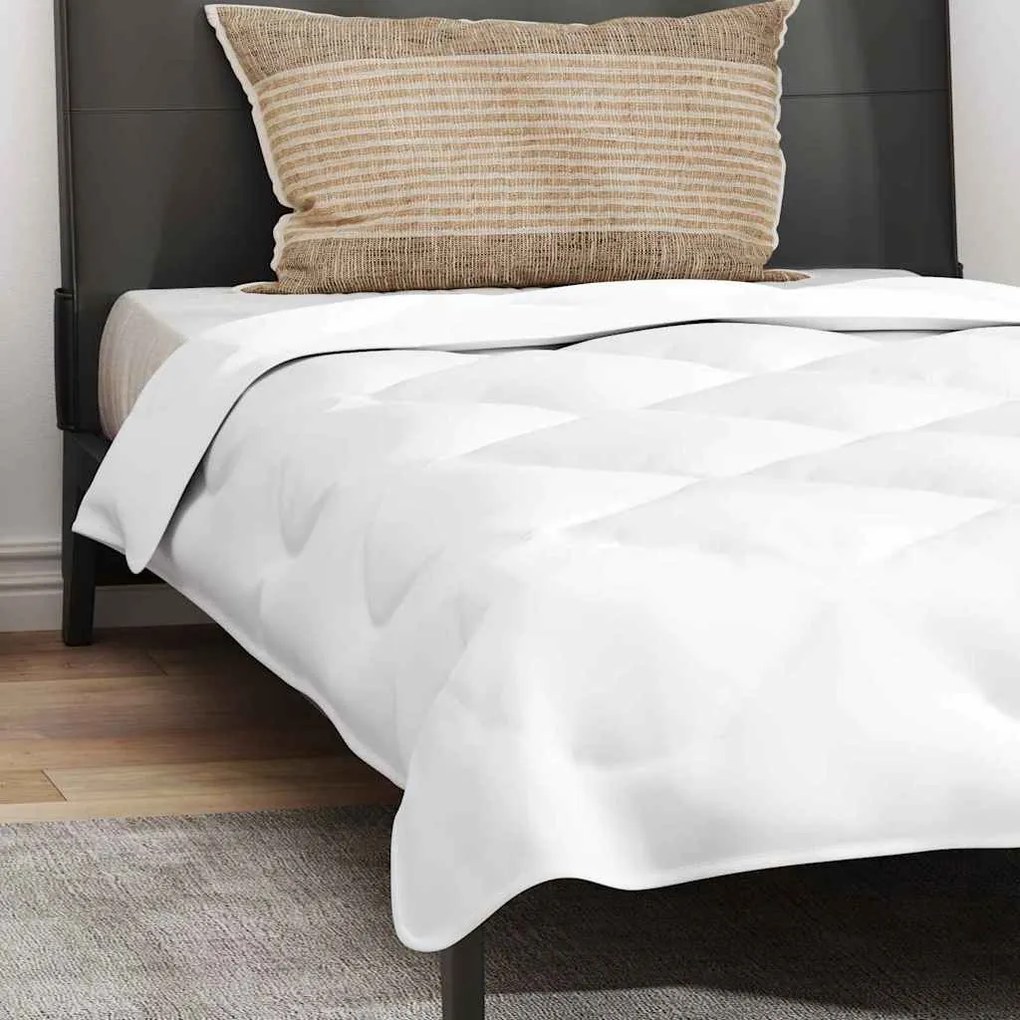 vidaXL Set Παπλώματος Χειμώνα με μαξιλάρι 2 pcs Λευκό 155 x 220 cm Μικροΐνες