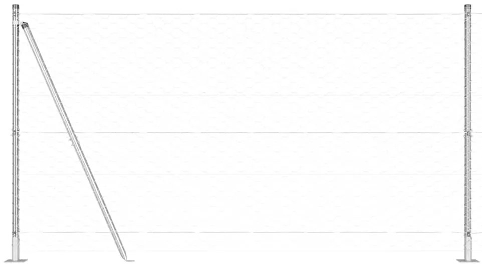 vidaXL Στύλος Περιφράξεων Ασημί 100 x 1,2 μ (50 mm πλέγμα) Ατσάλι