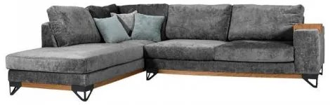 ΚΑΝΑΠΕΣ Fylliana Angelo ΑΡΙΣΤΕΡΗ ΓΩΝΙΑ ΣΚΟΥΡΟ ΓΚΡΙ 300x230x95 888-222-049
