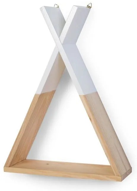 Ξύλινο Ράφι Tipi Natural White Childhome