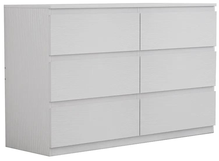 Συρταριέρα Cindy pakoworld 6 συρταριών λευκό 120x40x75εκ Model: 230-000009