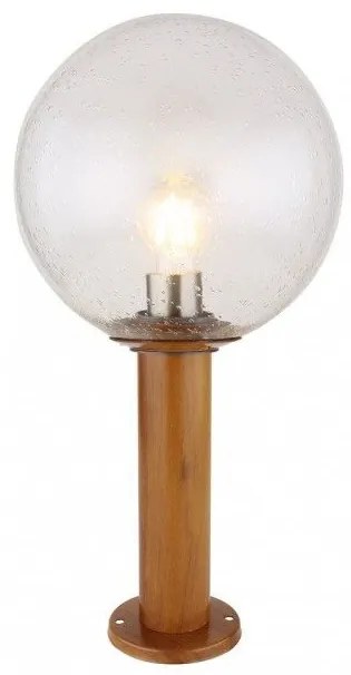 Επιδαπέδιο Φωτιστικό Κολώνα 1xΕ27 Καφέ 50cm IP44 Ossy 31862W Globo Lighting 31862W Καφέ