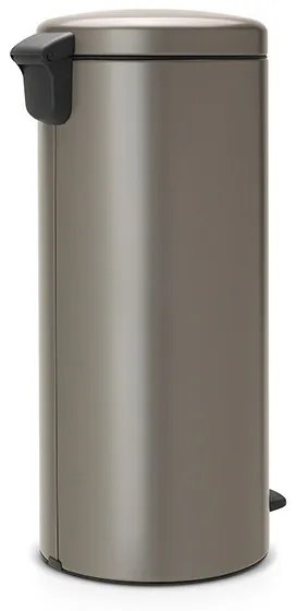 Κάδος με πεντάλ Brabantia NewIcon 649057, 30 l, Εύκολο κλείσιμο, Αντιολισθητική βάση, Γκρι