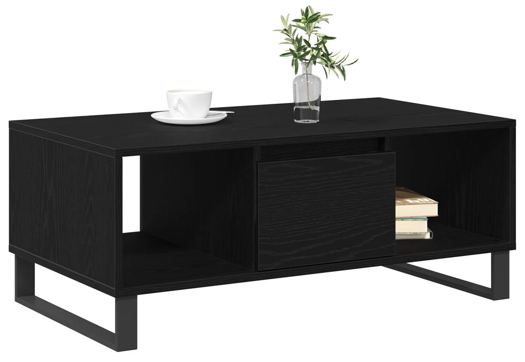 vidaXL Τραπέζι Καφέ Μαύρη Δρυς 90x50x36,5 εκ. Κατασκευασμένο από Ξύλο