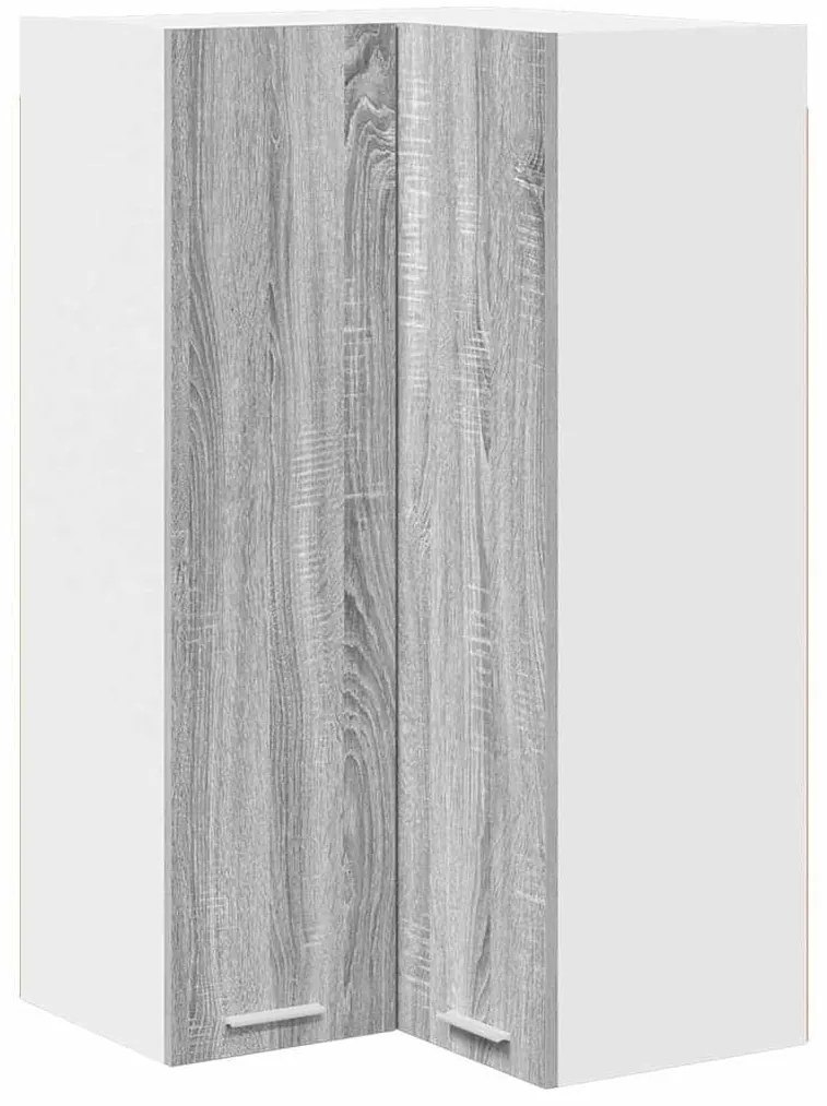 vidaXL Κρεμαστό ντουλάπι Riga Γκρι Σομόνα και Λευκό 57 x 57 x 100 εκ.