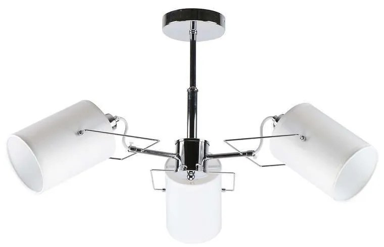 Φωτιστικό Οροφής Shiro 77-8100 70x70x37 Chrome-White Homelighting Metal, Fabric