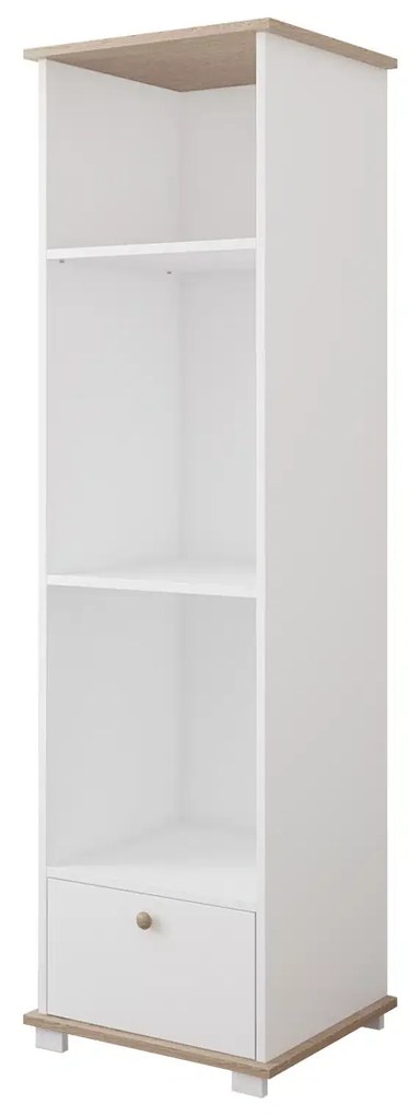 Βιβλιοθήκη  Classic  με 1 Συρτάρι  White + Oak 48x46x183cm BC90021  BabyCute