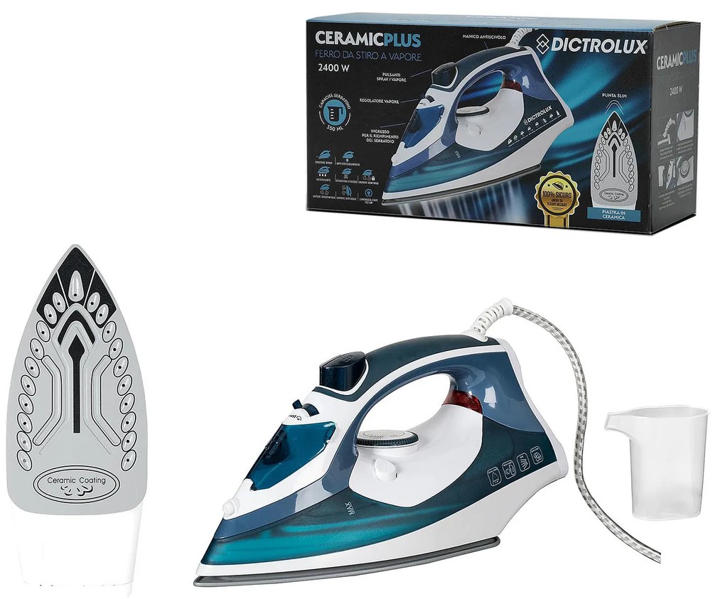 Ατμοσίδερο Με Κεραμική Πλάκα 2400W