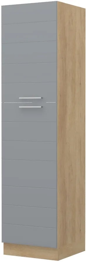 Επιδαπέδιο ντουλάπι ψηλό Hudson K23-60-1KF-Δρυς - Γκρι - 60.00Χ60.00Χ235.00cm