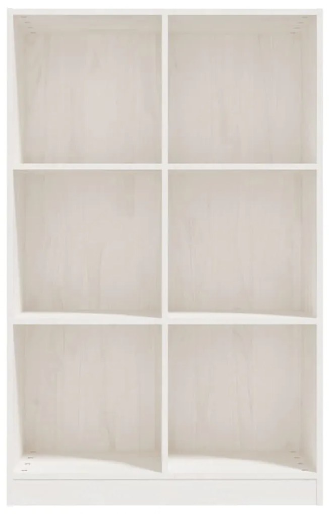 vidaXL Βιβλιοθήκη Λευκή 70 x 33 x 110 εκ. από Μασίφ Ξύλο Πεύκου