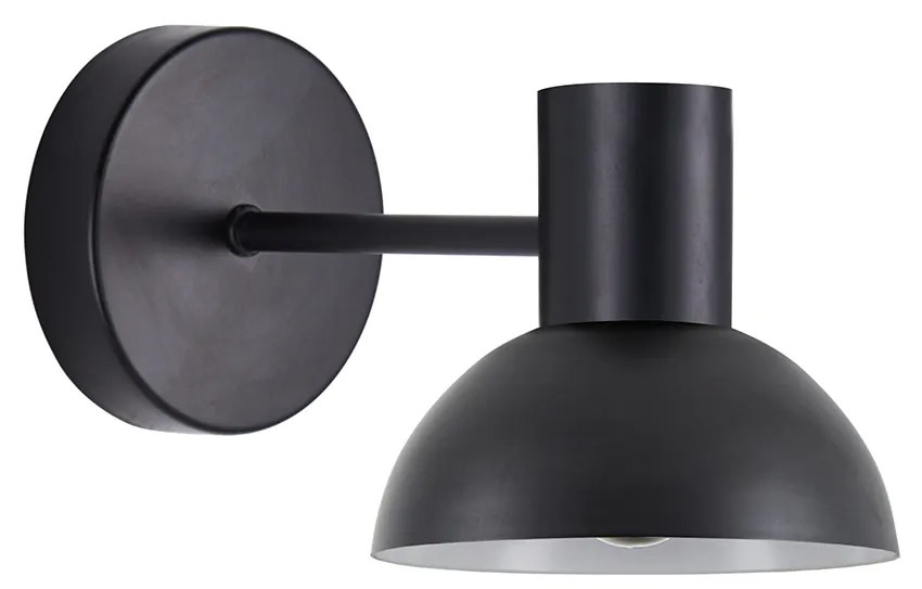 Φωτιστικό Τοίχου - Απλίκα SE21-BL-16-MS3 ADEPT BLACK WALL LAMP BLACK METAL SHADE+ - 51W - 100W - 77-8318