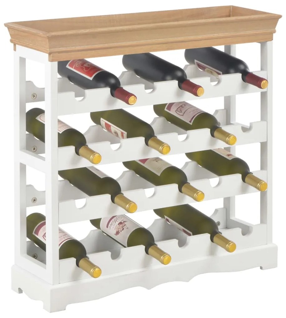 Κάβα Κρασιών Λευκή 70 x 22,5 x 70,5 εκ. από MDF 280065