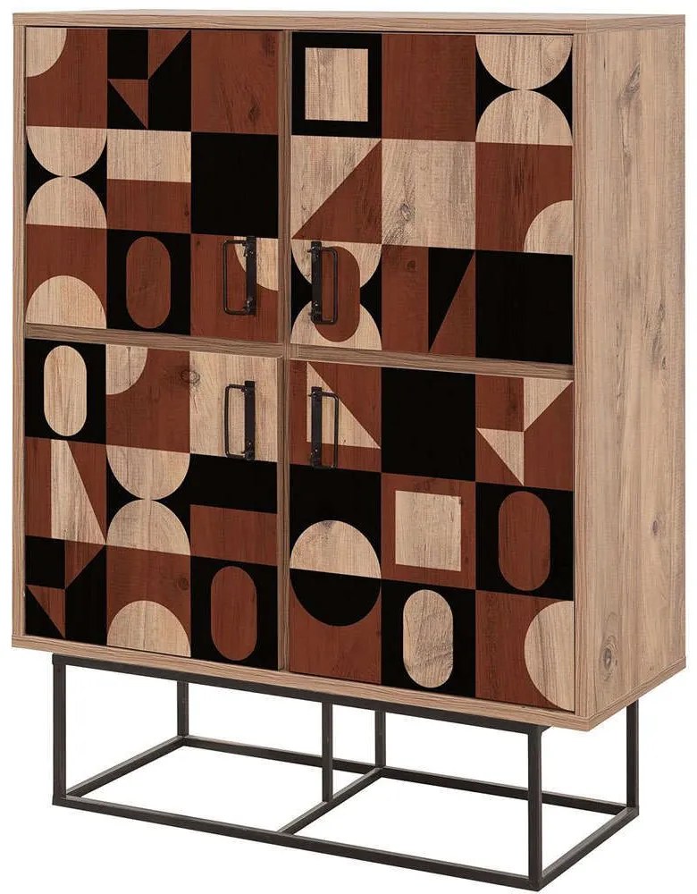 Παπουτσοθήκη - Ντουλάπι Quantum Solo Chess 863SPH5129 93x36x115cm Multi Particle Board, Metal