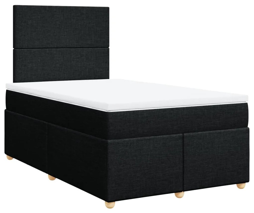 ΚΡΕΒΑΤΙ BOXSPRING ΜΕ ΣΤΡΩΜΑ ΜΑΥΡΟ 120X200 ΕΚ. ΥΦΑΣΜΑΤΙΝΟ 3293542