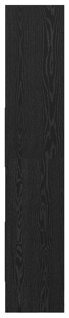 vidaXL Βιβλιοθήκη Μαύρη δρυς 60 x 35 x 180 εκατοστά Επεξεργασμένο ξύλο