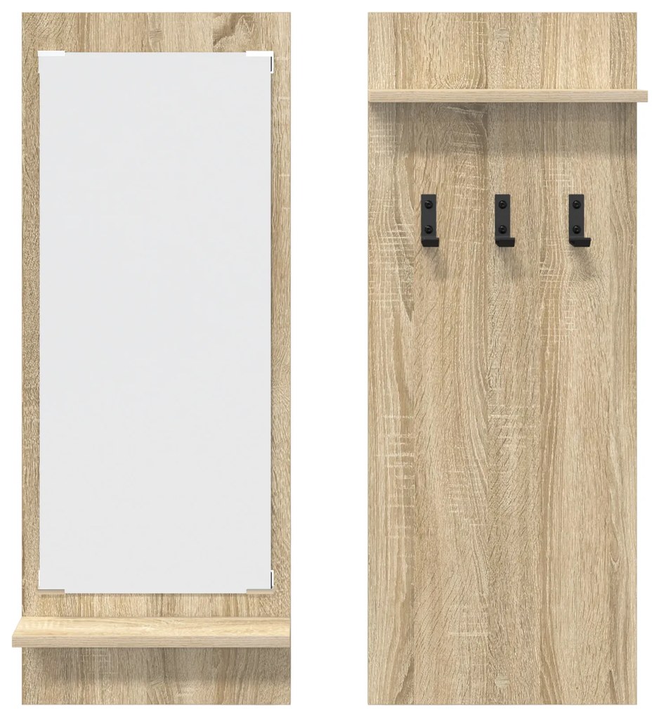 vidaXL Τοίχου Κρεμάστρα Sonoma Oak 70 x 10 x 90 εκ. Επεξεργασμένο ξύλο